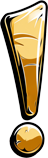 A golden exclamation mark