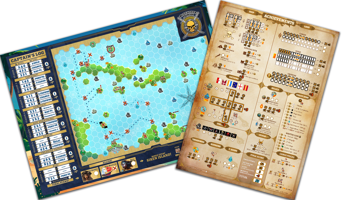 buccaneer heroes game-sheets