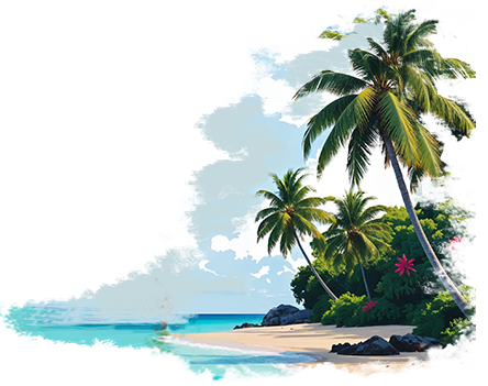 Beautiful Tropical Beach from Pirate Board Game