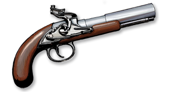 Flintlock Pistol Used in Duels While Playing Bucaneer Heroes