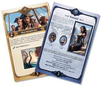 Two Pirate Print-and-Play Game Event Cards